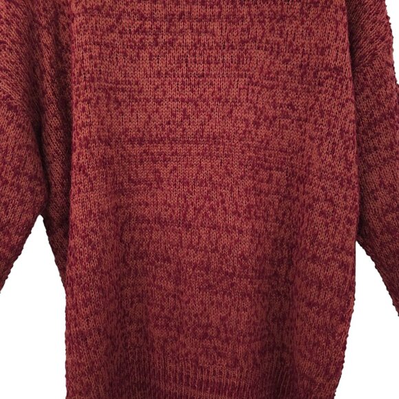 Umgee Sweater Womens XL Distressed Hem V Neck Pullover Knit Wine NEW - Picture 14 of 16
